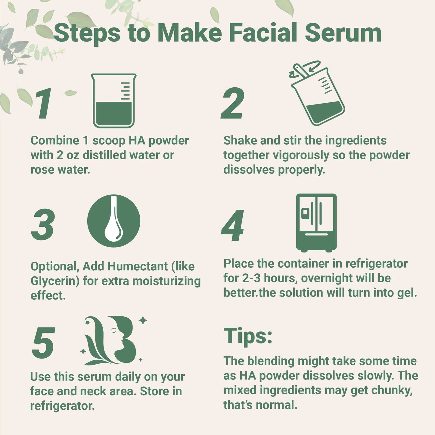 -Micro Ingredients Hyaluronic Acid Powder, DIY Facial Serum, Skin Hydration Care Formula
