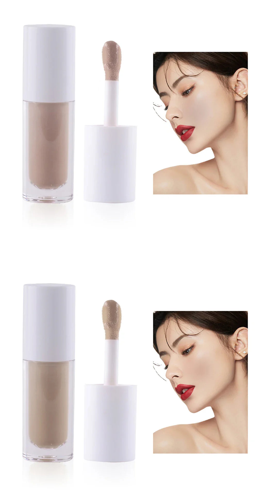 Round Tube White Box Powder Blusher Milk Muticolor Pigment Waterproof Private Label Liquid Blush Custom Bulk Eye Makeup Beauty