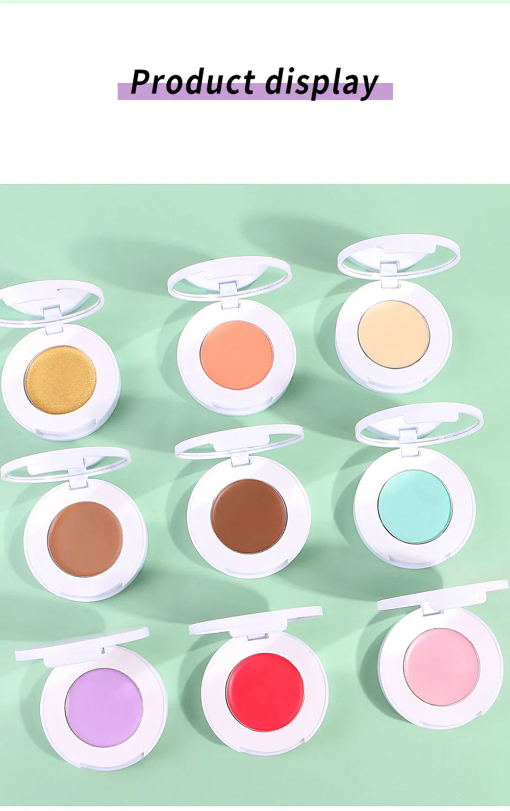 Monochrome Concealer Cream Privatae Label Long Lasting Cover Spot Acne Mark Custom Logo Highlight Blush Makeup White Package