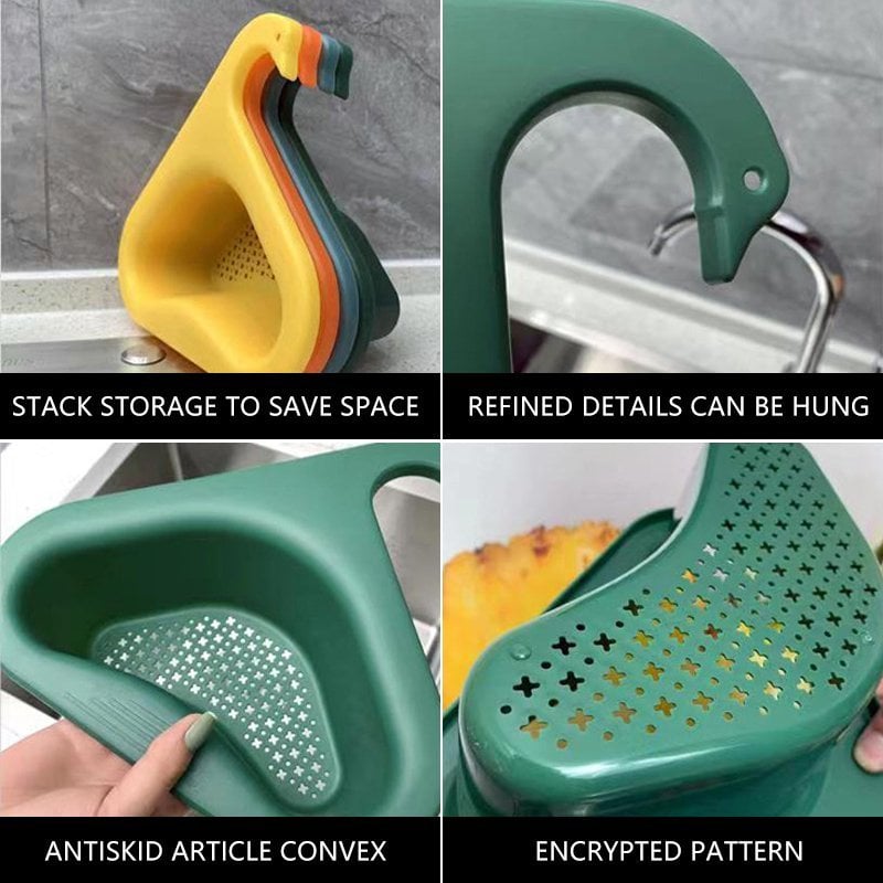 ๐2025 Hot Sale๐ Kitchen Sink Drain Basket Swan Drain Rack