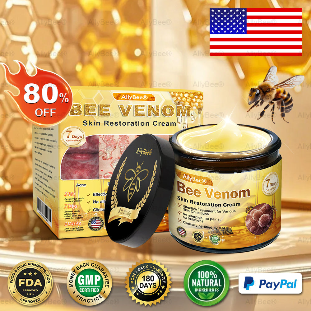 【Official Shop】 AllyBee® Skin Treatment Cream Anti-aging, Hydrating, Skin Repair, Even Tone, Acne and Dark Spot Treatment, Wart and Mole Removal, Psoriasis Relief