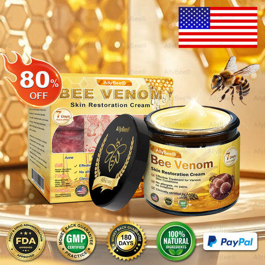【Official Shop】 AllyBee® Skin Treatment Cream Anti-aging, Hydrating, Skin Repair, Even Tone, Acne and Dark Spot Treatment, Wart and Mole Removal, Psoriasis Relief
