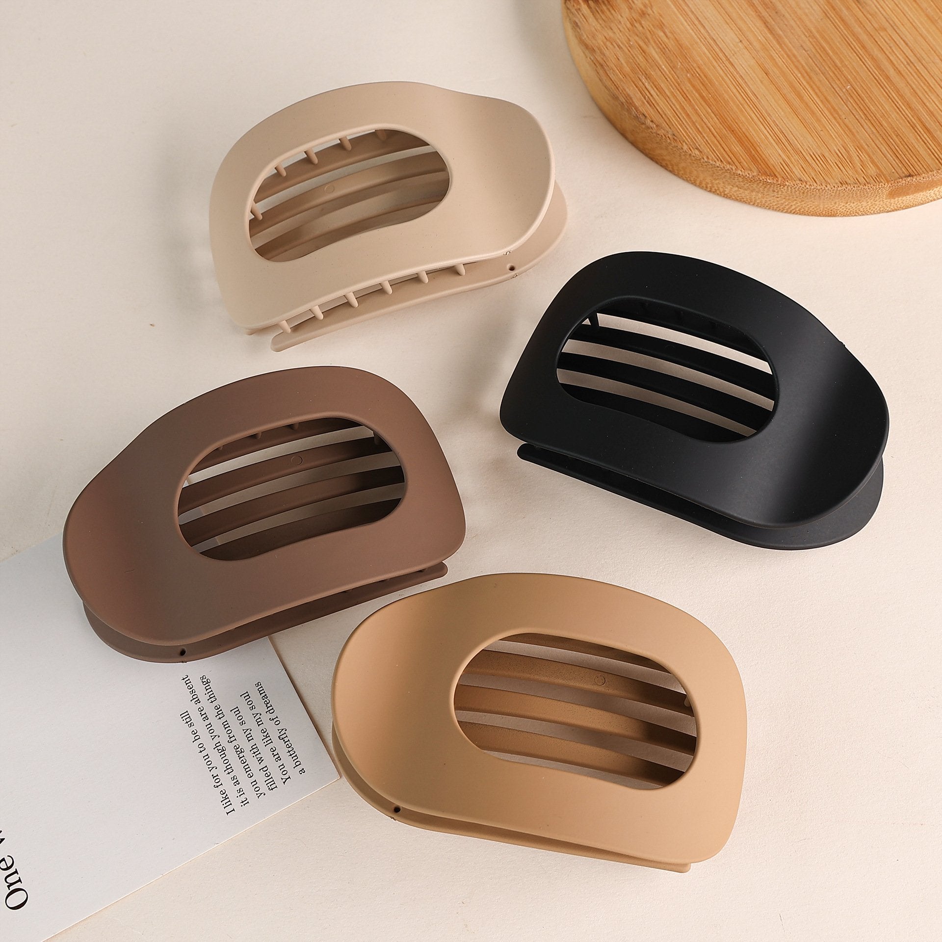 Set of 4 (Beige + Light Brown + Dark Brown + Matte Black)