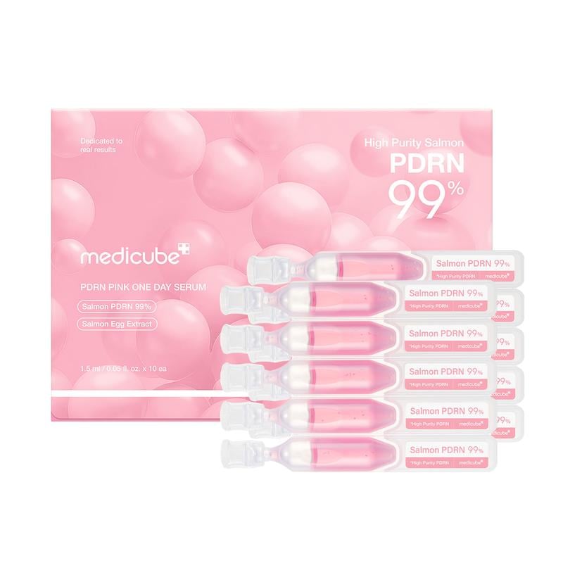 PDRN Pink One Day Serum – 99% Salmon DNA for Uneven Skin Tone | Korean Skincare in Single-Use Vials
