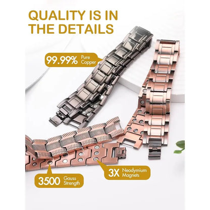 ✨【2025 New Arrival】100% Pure Copper Magnetic Power Bracelet — Boost Circulation, Banish Fatigue