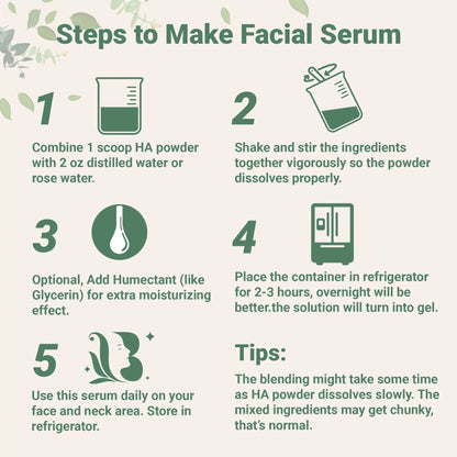 -Micro Ingredients Hyaluronic Acid Powder, DIY Facial Serum, Skin Hydration Care Formula
